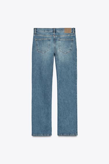 JEANS ZW COLLECTION STRAIGHT BOOTCUT NIEDRIGER BUND - Blau von Zara