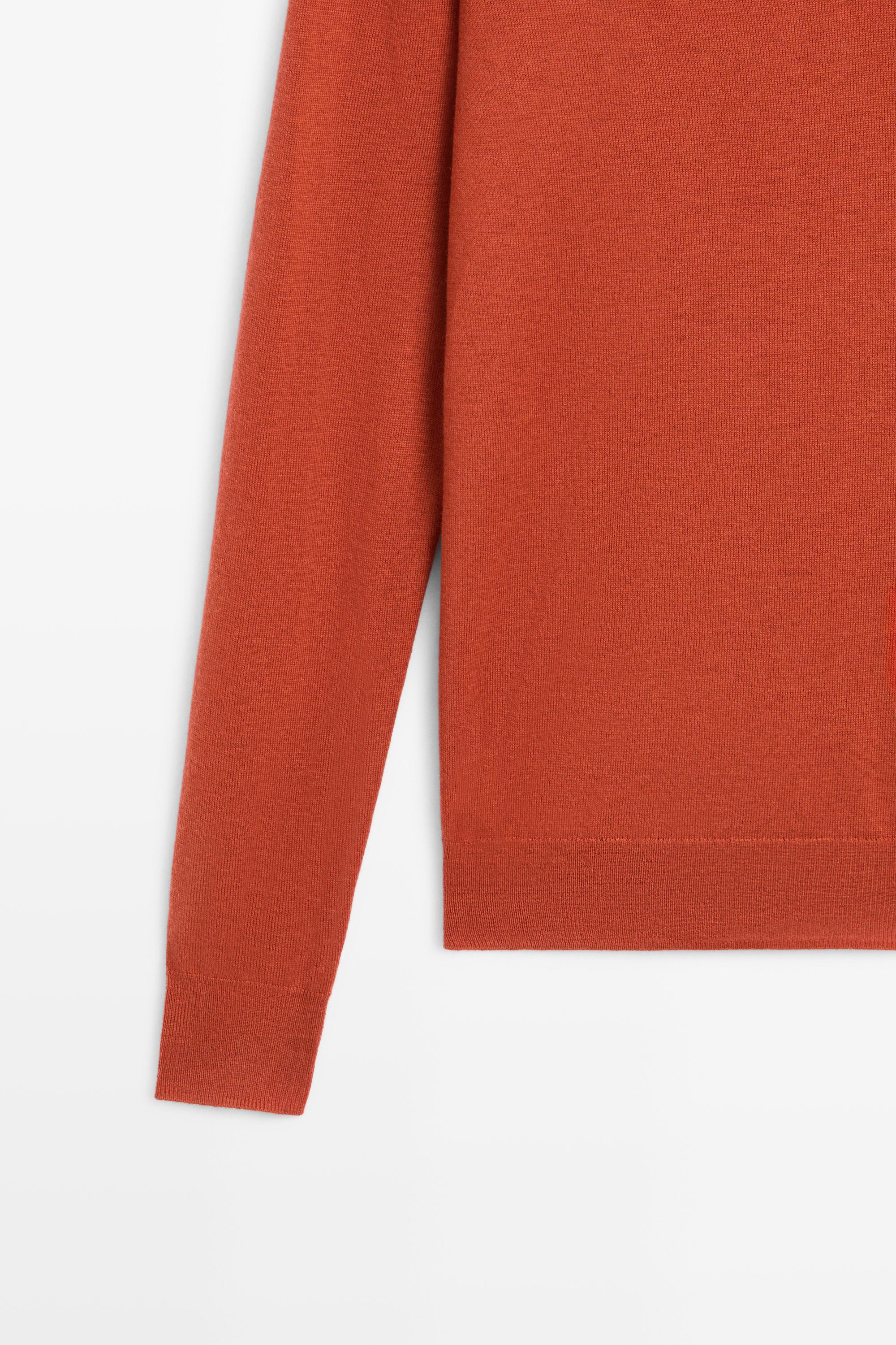 V-neck knit sweater