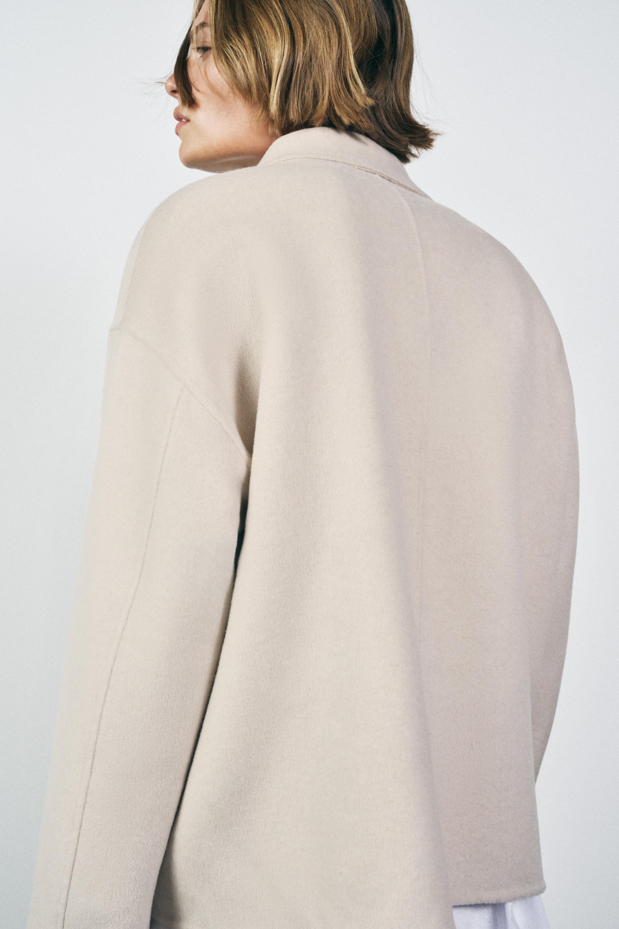 ZWコレクション ウール混ジャケット - クリーム | ZARA Japan / 日本