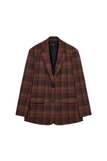BLAZER CUADROS - Naranjas de Zara