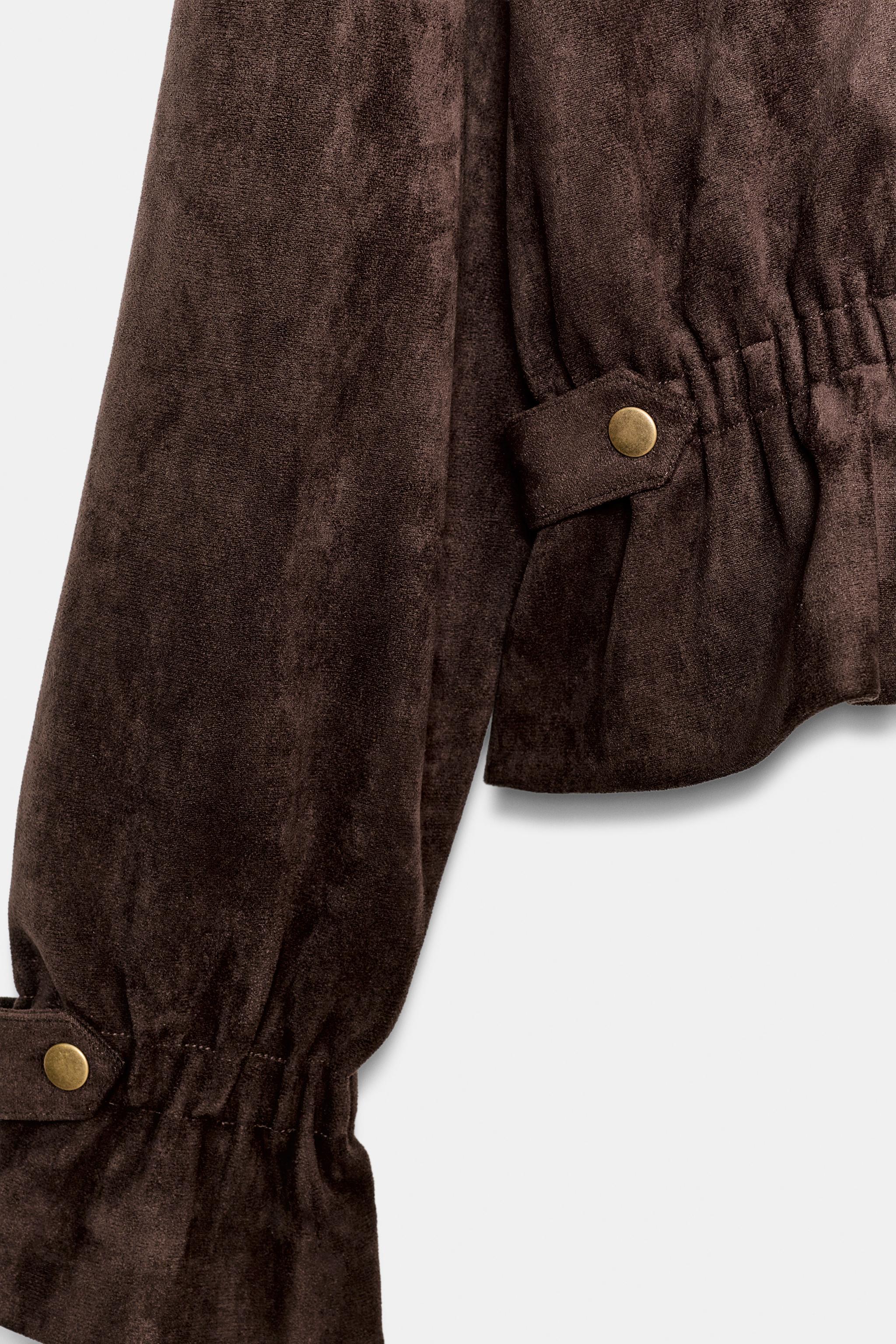 BLOUSON EFFET DAIM