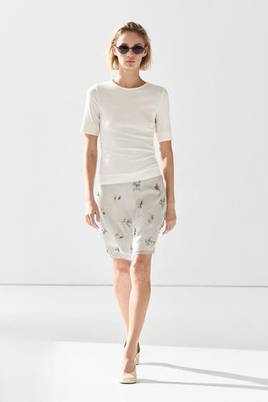 Zara Mini skirt with beaded detail - 201 - Image 0