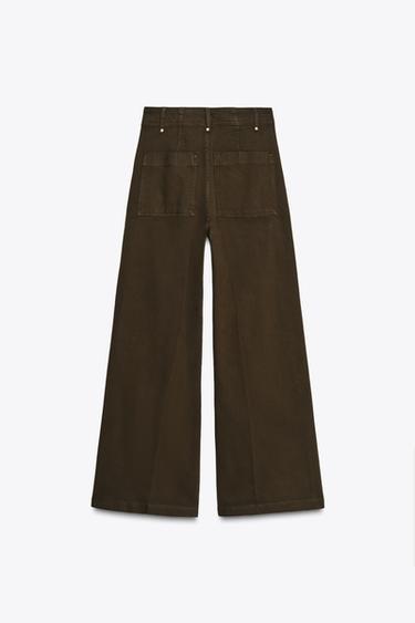 JEAN COUPE LARGE ET TAILLE HAUTE COLLECTION ZW - Chocolat de Zara - Image 7