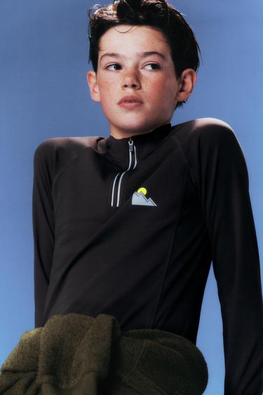 Zara BREATHABLE THERMAL T-SHIRT SKI COLLECTION - Black