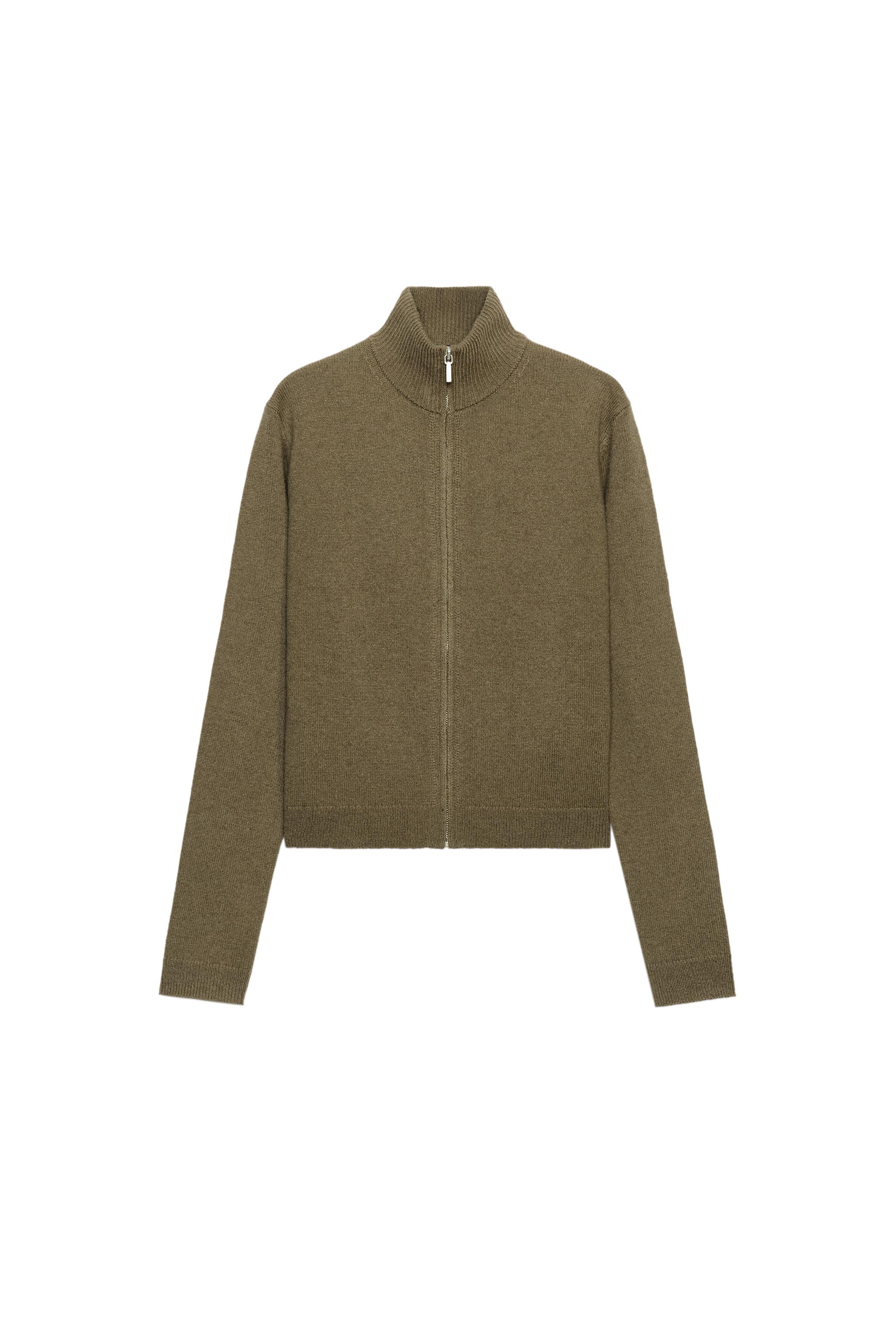 100%ウール ジップアップジャケット - グレー | ZARA Japan / 日本