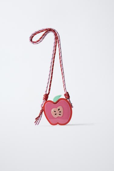 Zara APPLE CROSSBODY BAG - Red