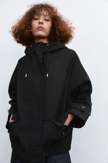 ZW COLLECTION HOODED JACKET - Black by Zara - Image 0