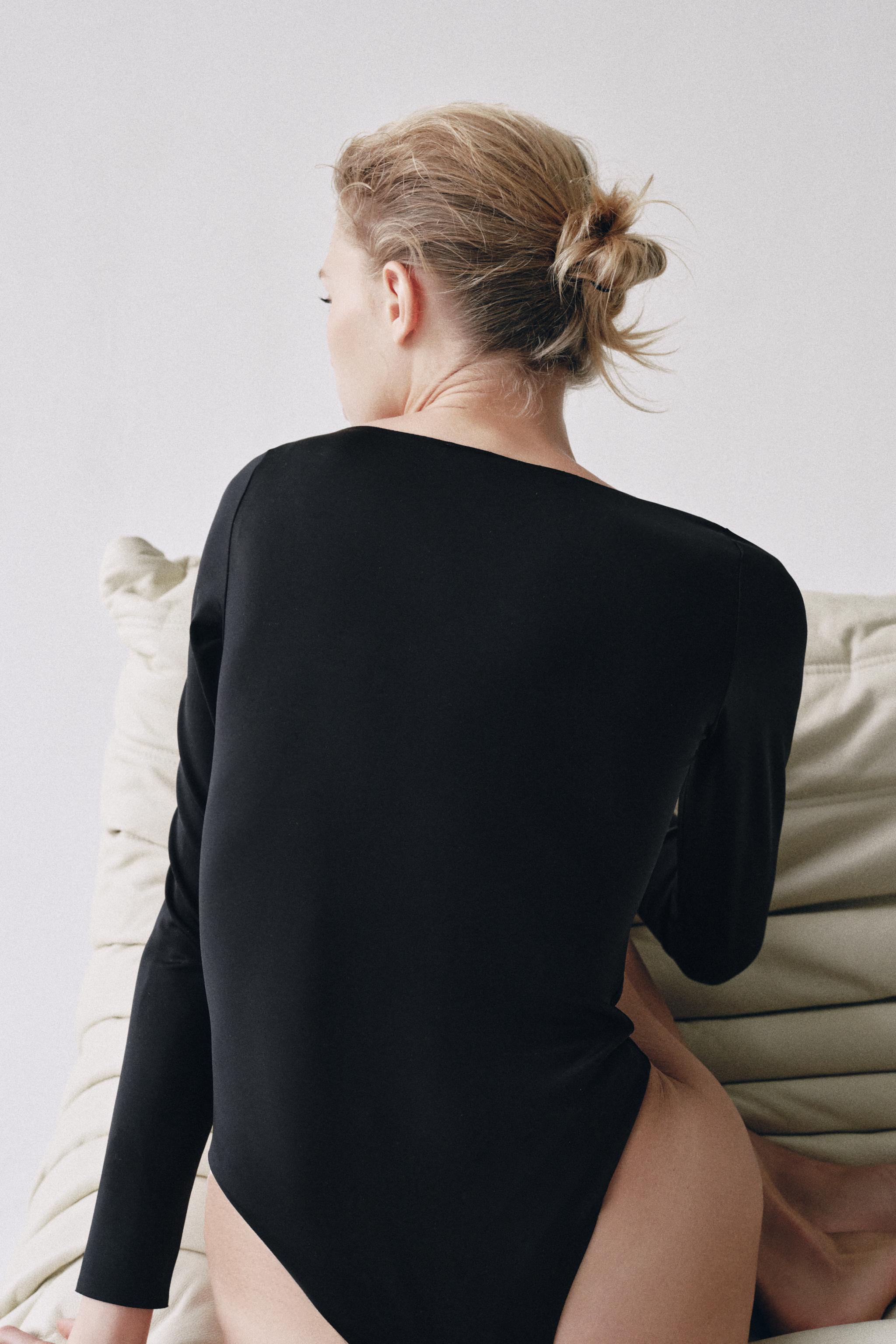 Zara Dökümlü Yaka Body görsel 3