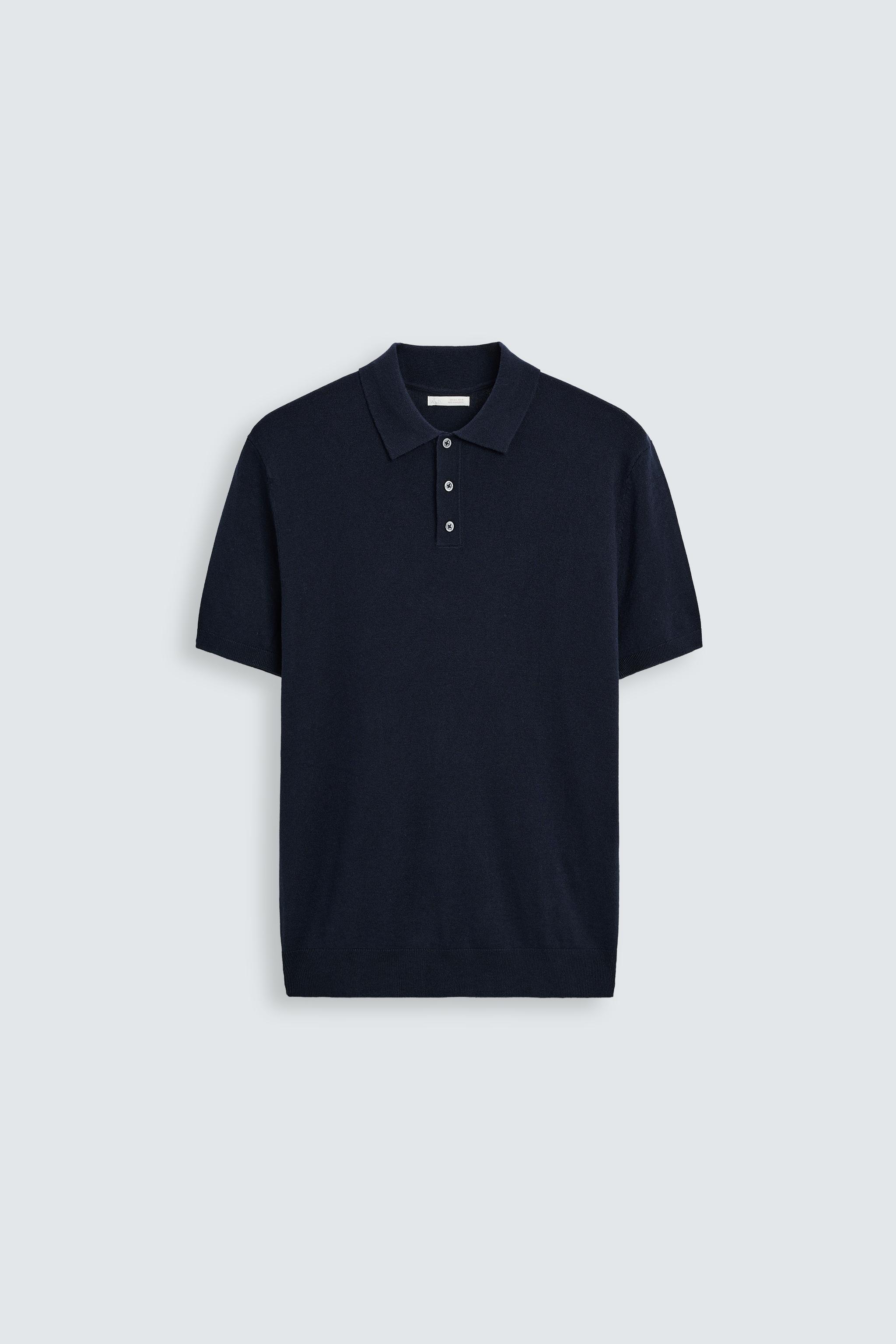 VISCOSE BLEND KNIT POLO SHIRT