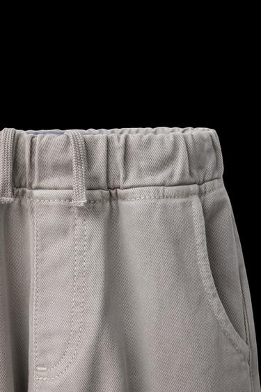 Zara POCKETED BALLOON PANTS - Stone