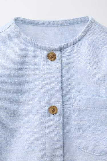 CHEMISE CHINÉE - Bleu clair de Zara - Image 2