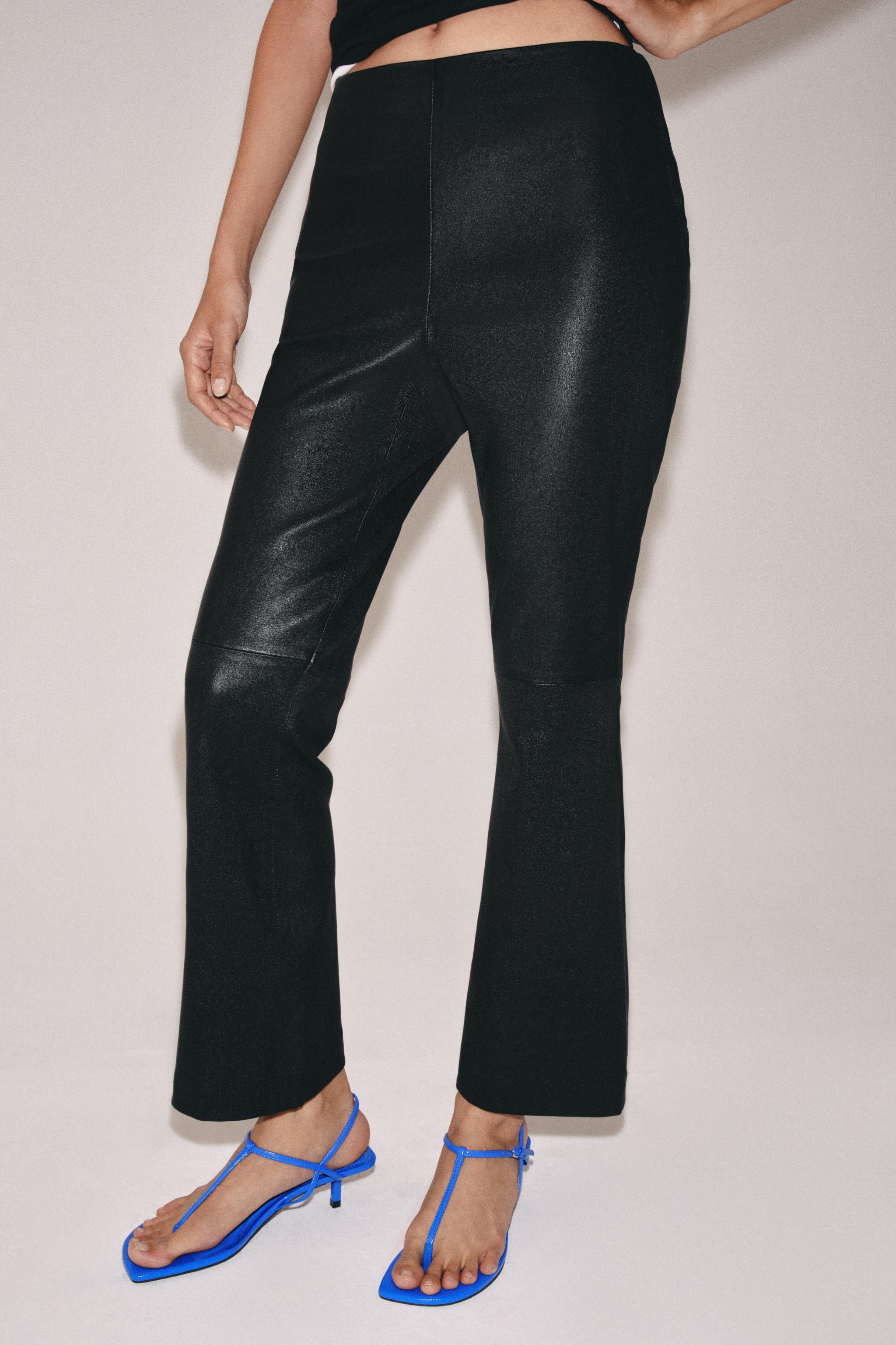 ZW COLLECTION LIMITED EDITION FLARE LEATHER PANTS