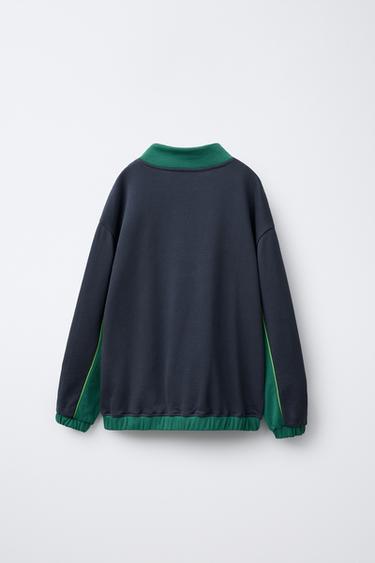SWEAT ZIPPÉ PRINCE ® - Vert bleu de Zara - Image 1