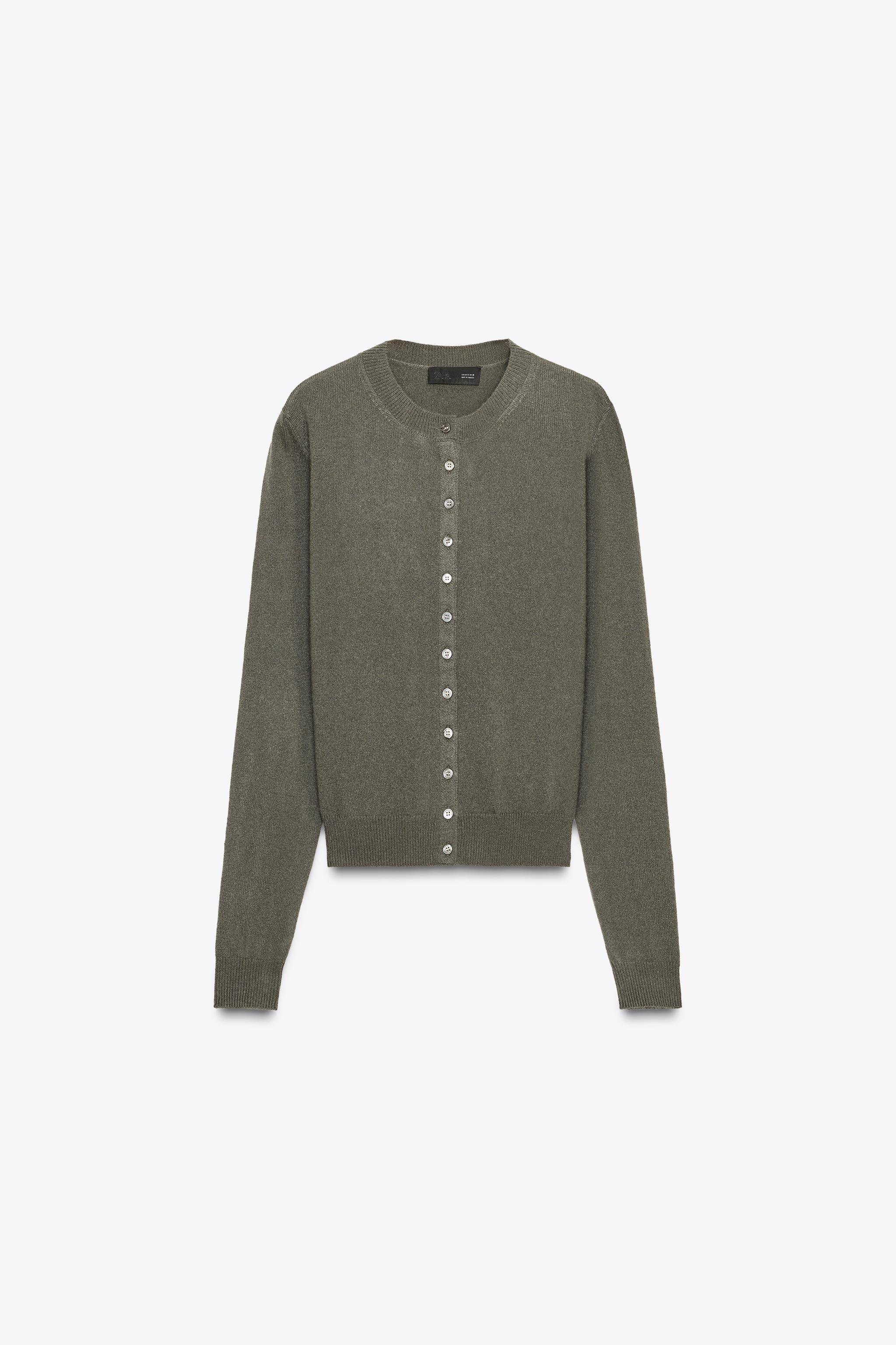 100% CASHMERE CARDIGAN - Yellow | ZARA Canada