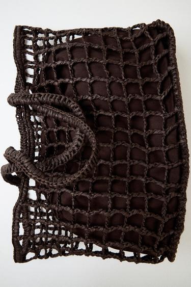 BRAIDED MINI  TOTE BAG - Brown by Zara