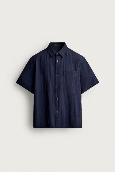 RELAXED FIT FLOWING SHIRT - Blue by Zara