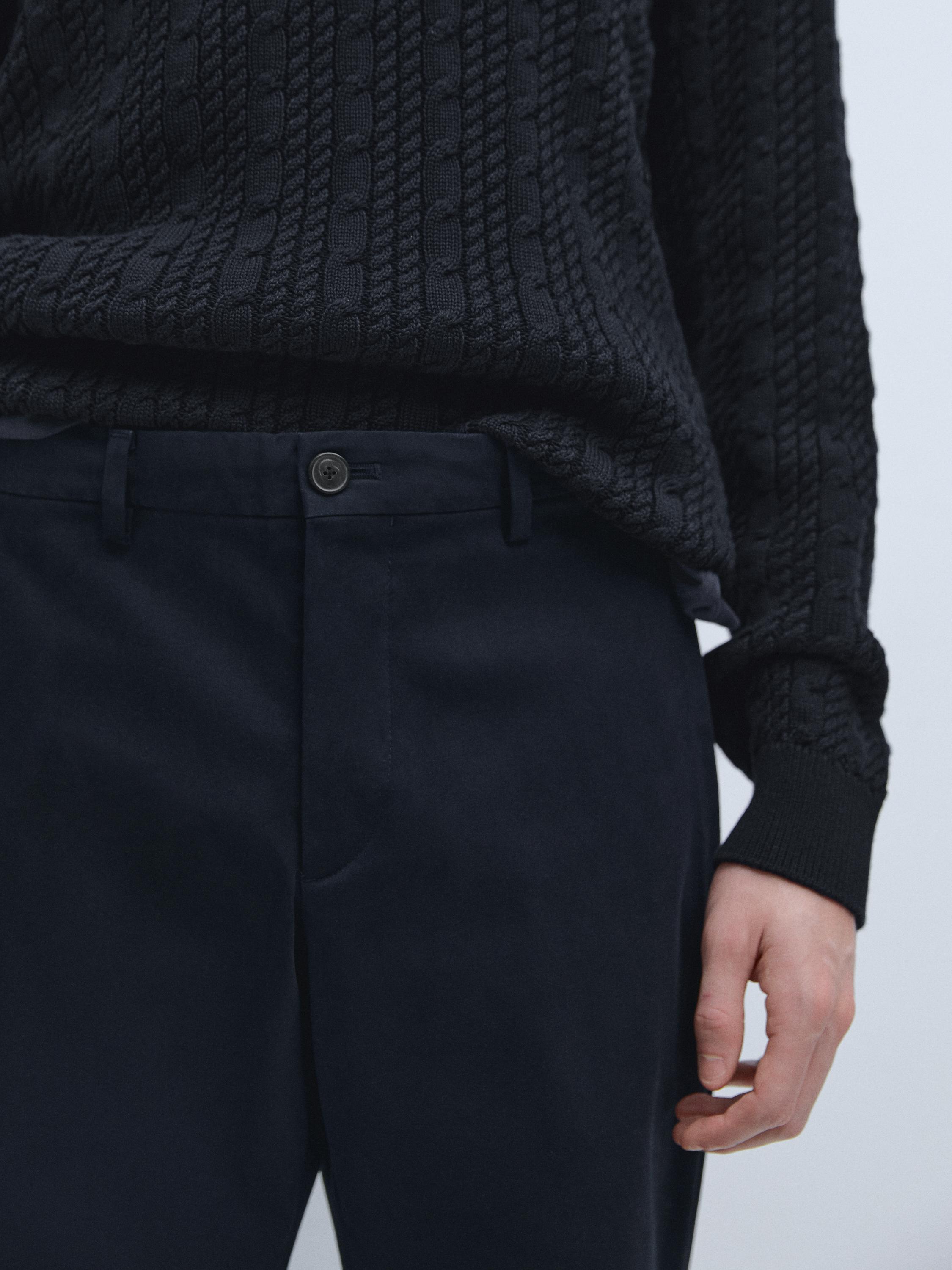 Pantalon slim en coton