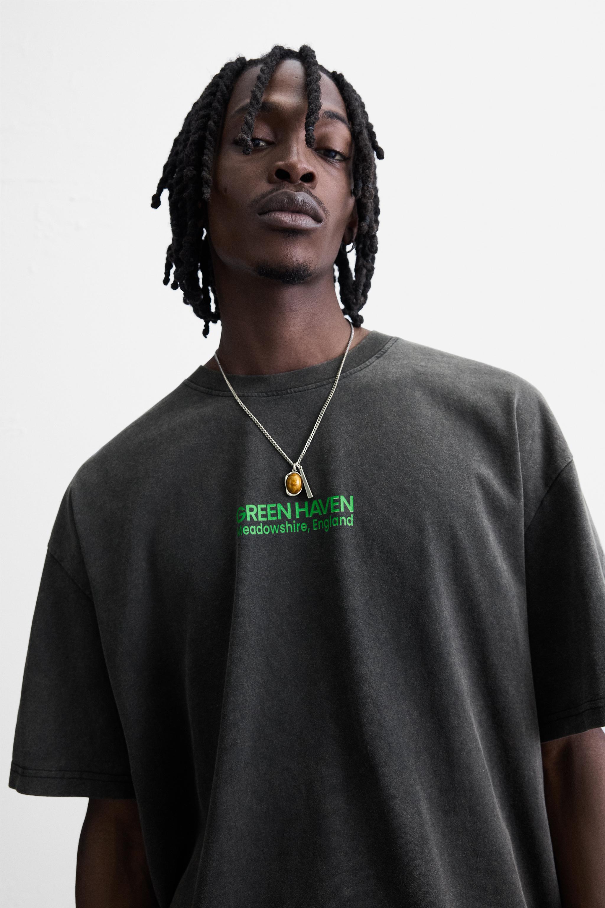 T-SHIRT DÉLAVÉ INSCRIPTIONS