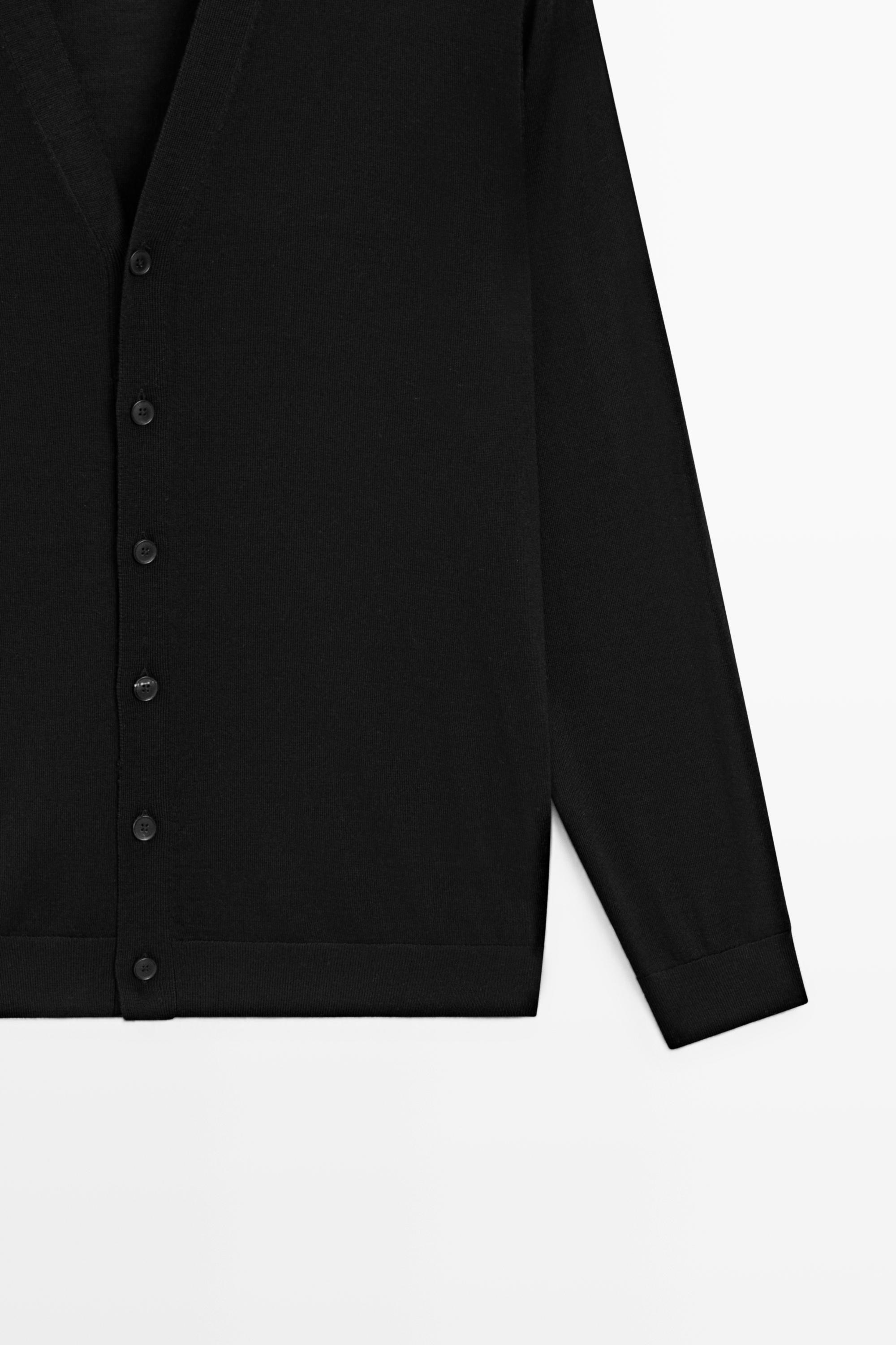 Merino wool button-up cardigan
