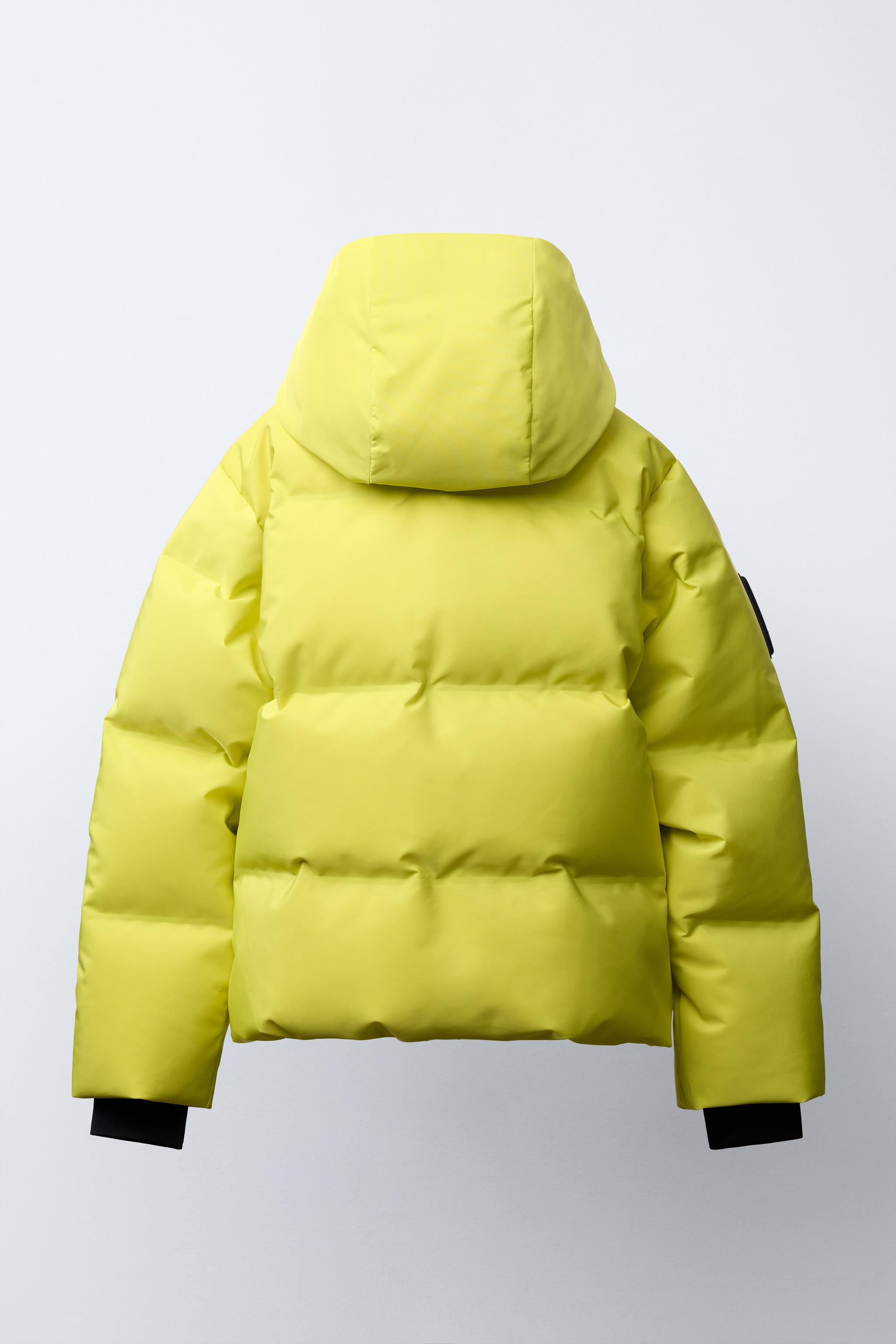 DC 30K イエローフード付きジャケット 80% DOWN AND 20% FEATHER DOWN PUFFER JACKET, REMOVABLE HOODIE