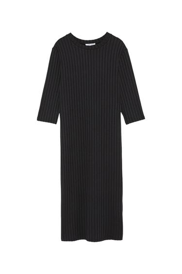 TEXTURED MIDI DRESS