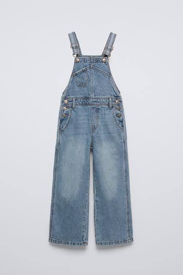 LONG DENIM DUNGAREES - Blue by Zara