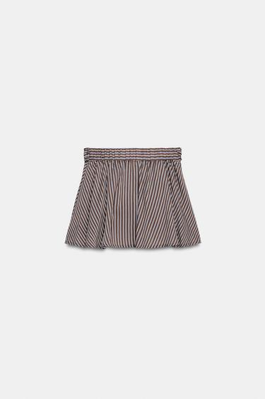 SHORT À RAYURES ET NŒUD - Marron de Zara - Image 6