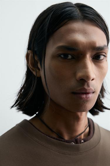 T-SHIRT BOXY FIT INSCRIPTION DÉLAVÉE - Kaki de Zara - Image 4