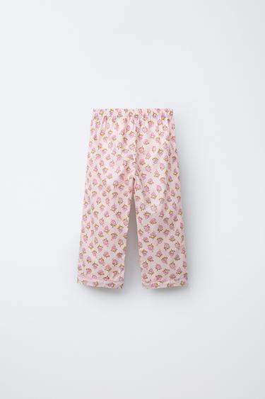 3-6 ANS/ PYJAMA CHEMISE ET PANTALON FLEURS - Rose de Zara - Image 4