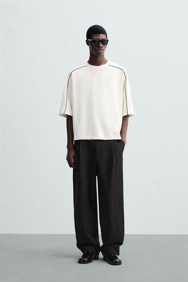 SUDADERA VIVOS CONTRASTE - Blanco roto de Zara - Imagen 0