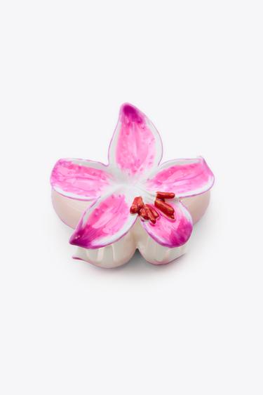 FLOWER SHEEPSKIN CLIP - Pink by Zara