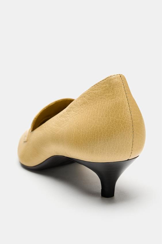 MOCASSIN TALONS CUIR - Marron foncé de Zara - Image 4