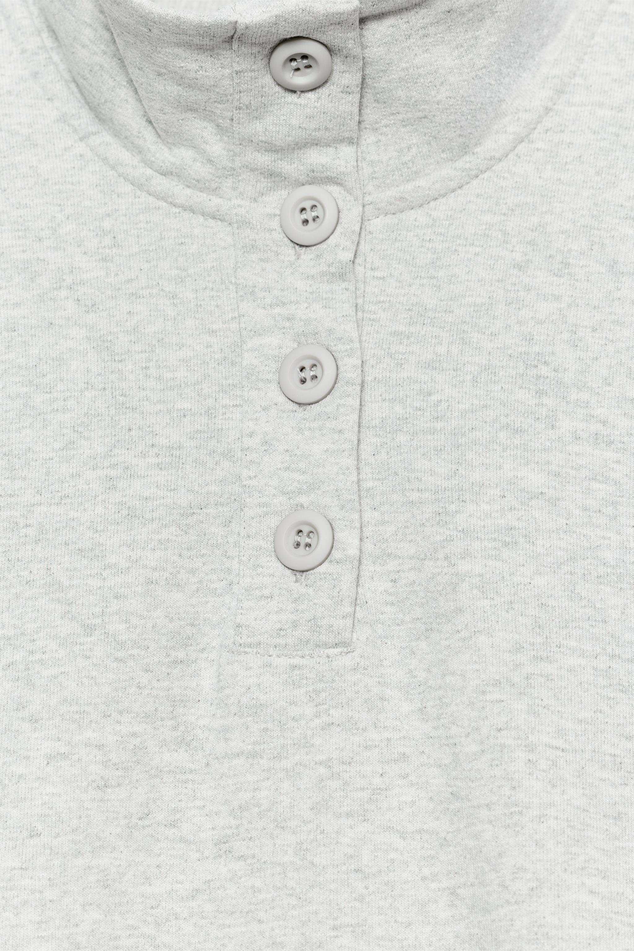 BUTTONED FLEECE SWEATSHIRT