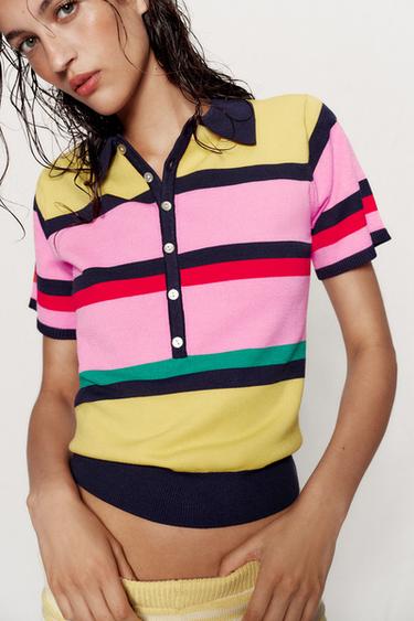 POLO PUNTO RAYAS - Multicolor de Zara