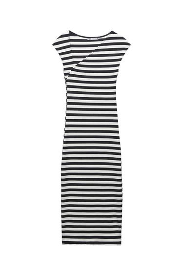 ASYMMETRIC NECKLINE DRESS