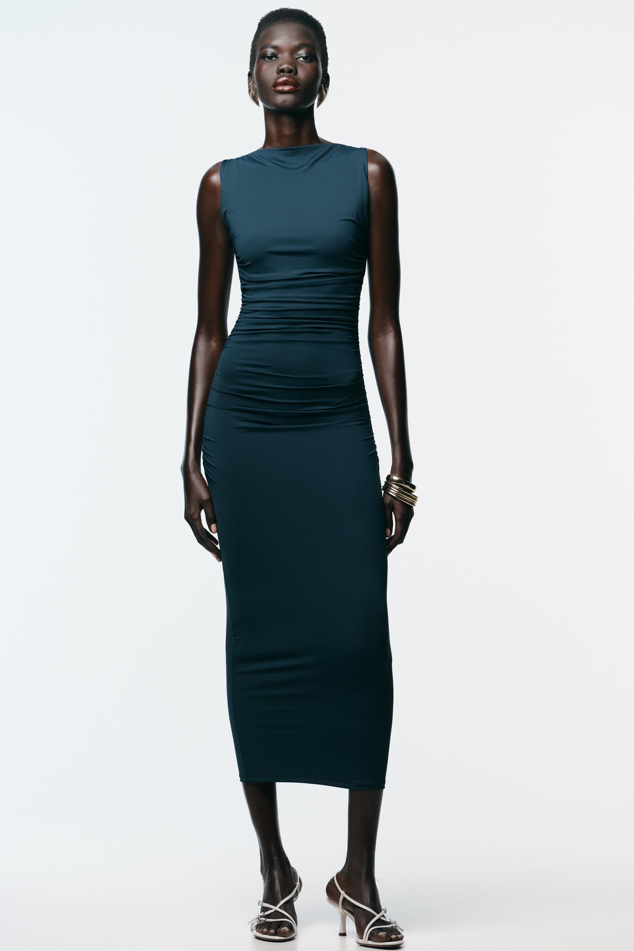 birthday vacation dresses Women Lace Dress V-Neck Sleeveless Pleated Long Dresses Cocktail Party –  jetechband main image 1