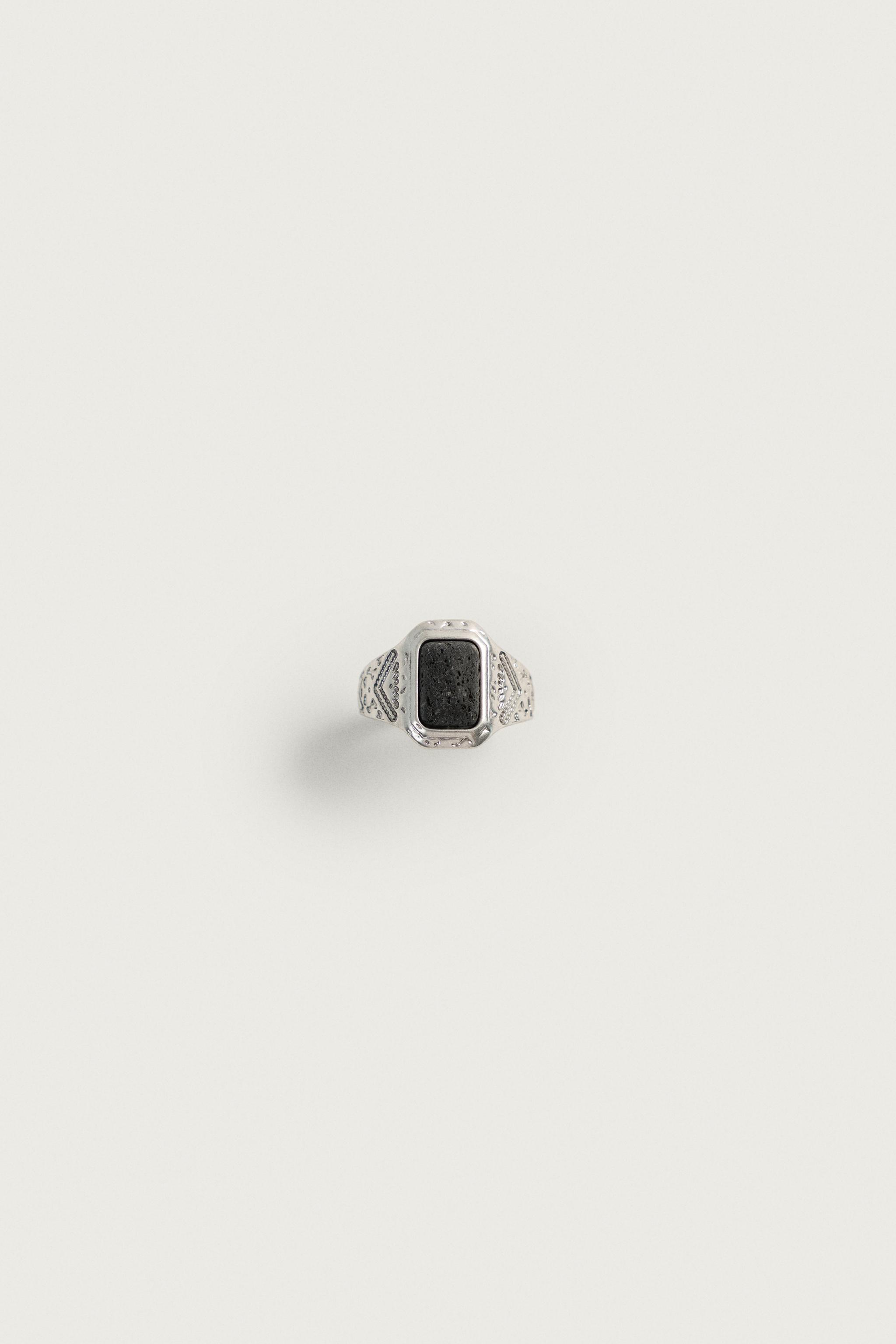 Мужские аксессуары Zara EMBOSSED SIGNET RING — фото 3