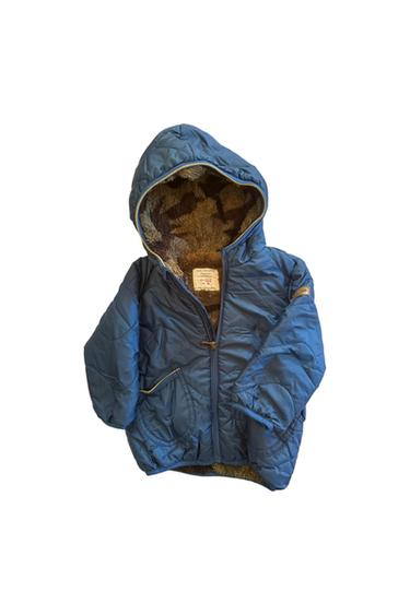 BABY COAT BLUE WITH FUR INSIDE