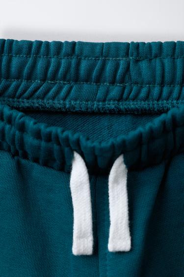 PANTALON DE JOGGING EN MOLLETON NUMÉRO - Vert bouteille de Zara - Image 2