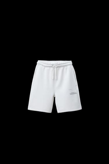 Zara ATHLETIC SHORTS - Ecru - Image 0