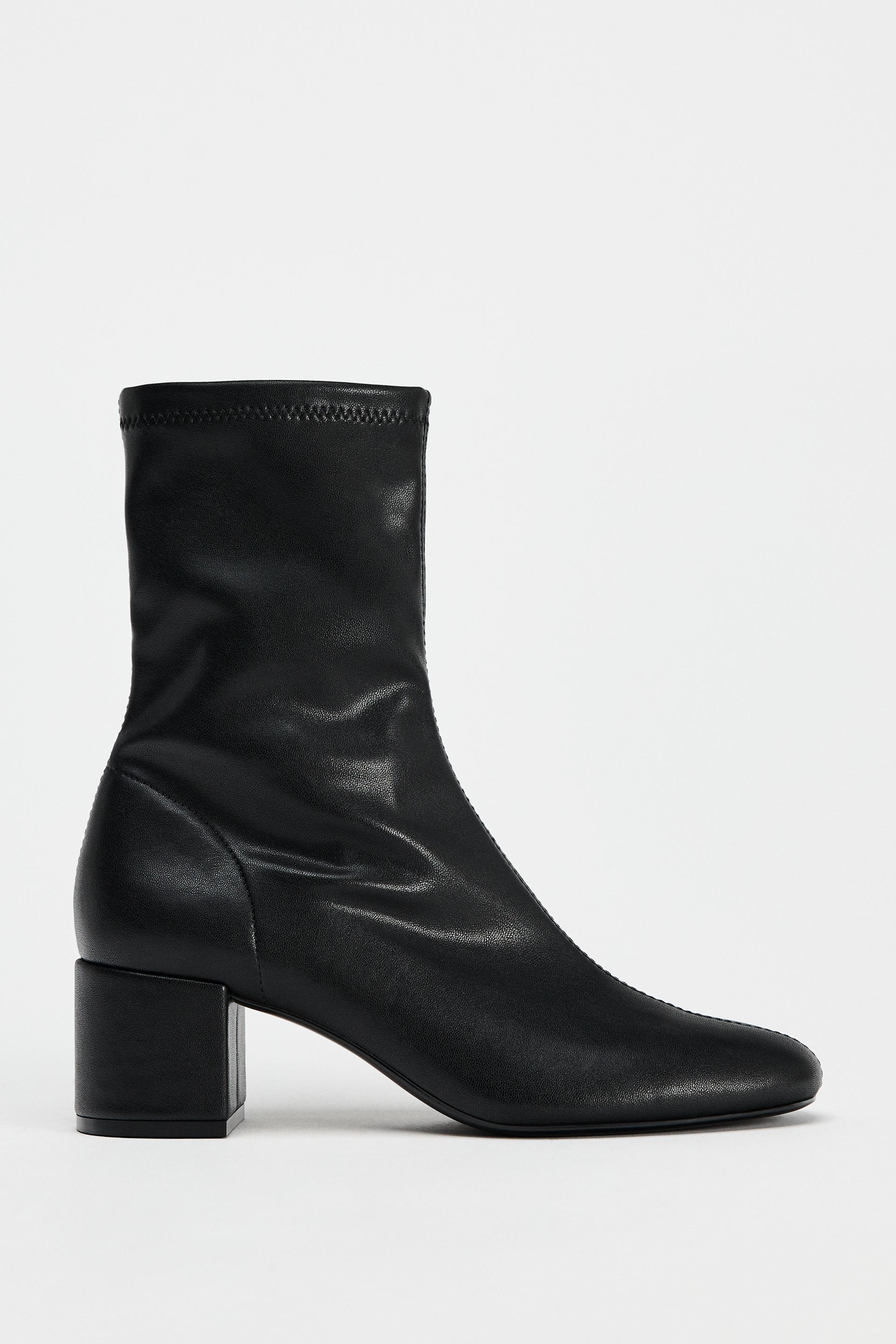 Botin plano negro shops mujer zara