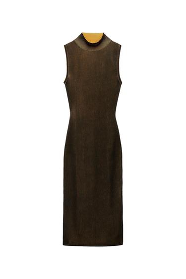 VESTIDO PERKINS PUNTO EFECTO DESGASTADO