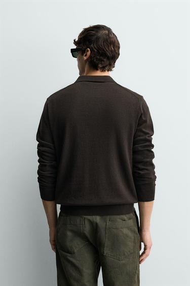 POLO PUNTO REGULAR FIT - Chocolate de Zara