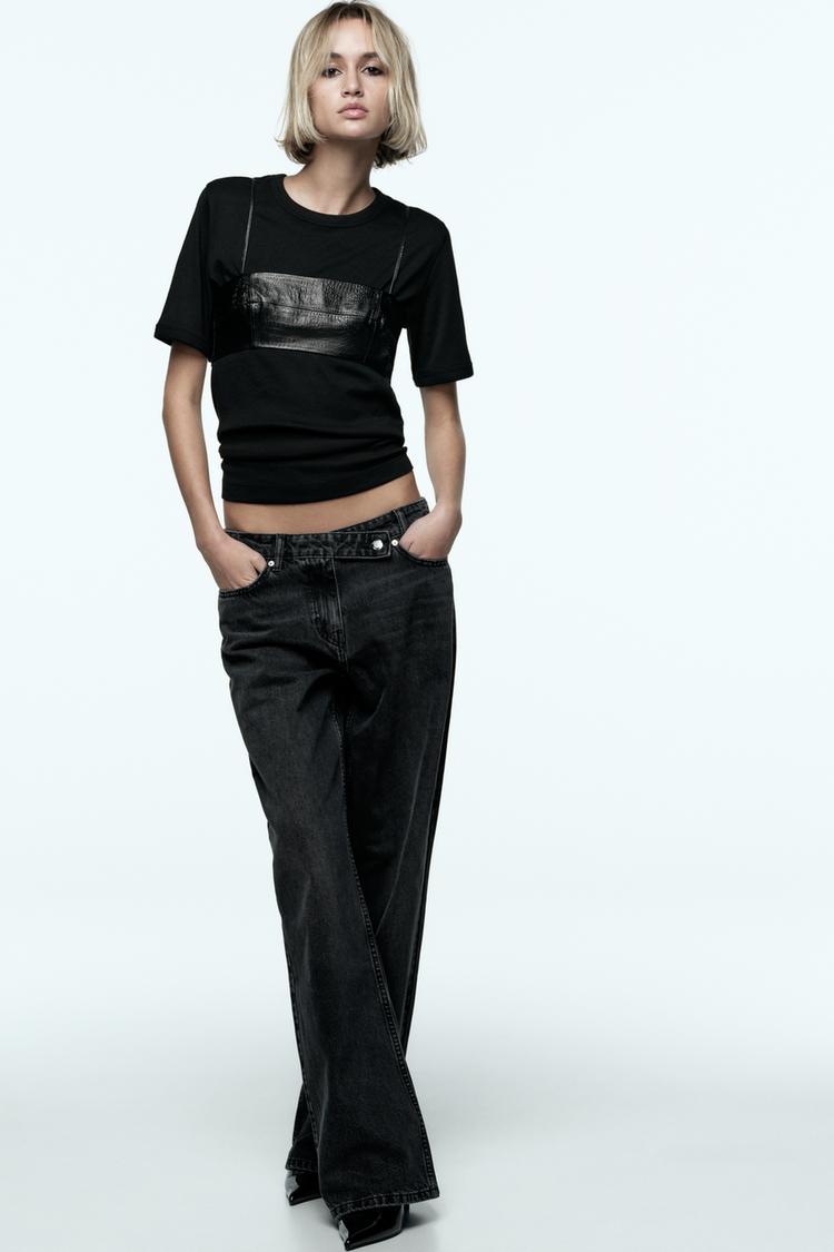 JEANS Z1975 STRAIGHT HIGH WAIST FULL LENGTH Black ZARA Australia