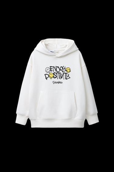 SMILEYWORLD® PRINTED HOODIE - White by Zara - Image 0