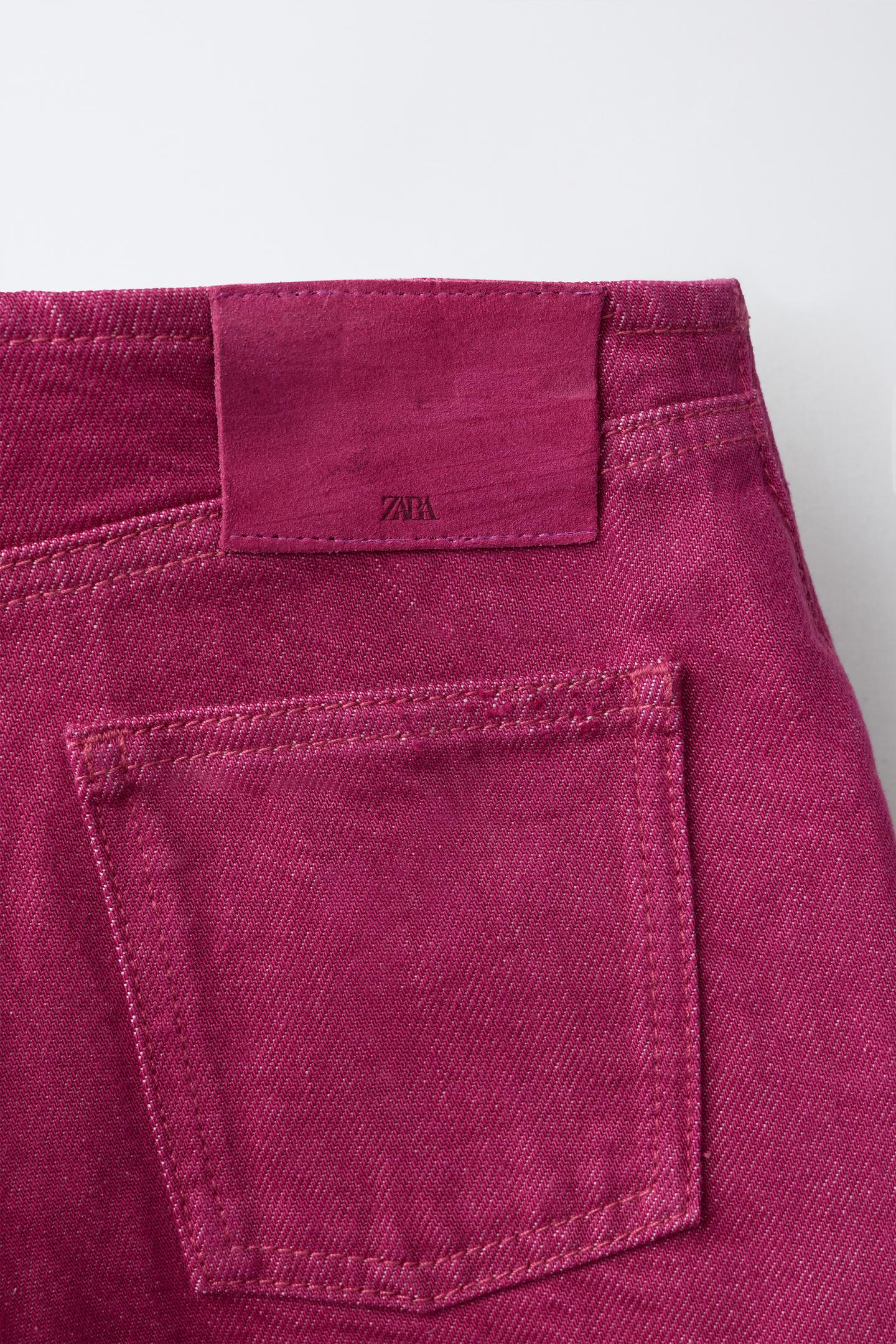 Детские шорты Zara Long Denim Shorts, цвет: Фуксия — фото 4