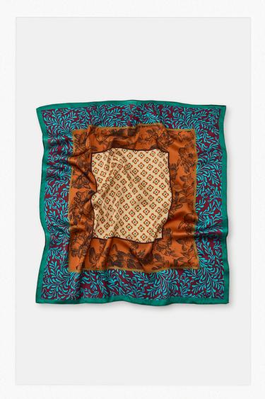 FOULARD À IMPRIMÉ - Vert d'eau de Zara