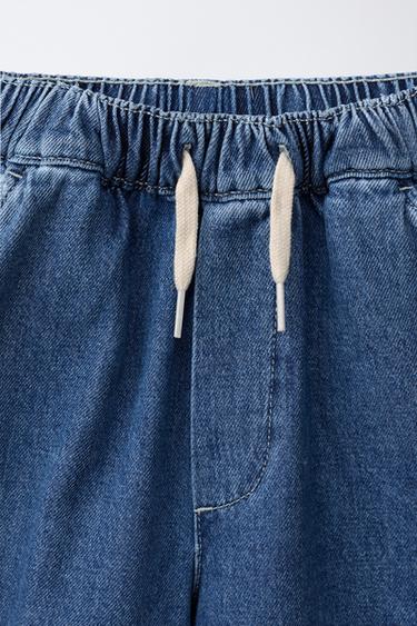 LOOSE-FITTING DENIM BERMUDA SHORTS - Mid-blue by Zara - Image 2