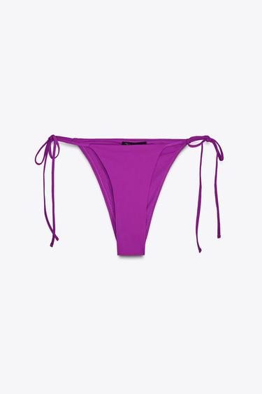 BIKINIHOSE MIT SCHNÜRDETAIL - Pink von Zara
