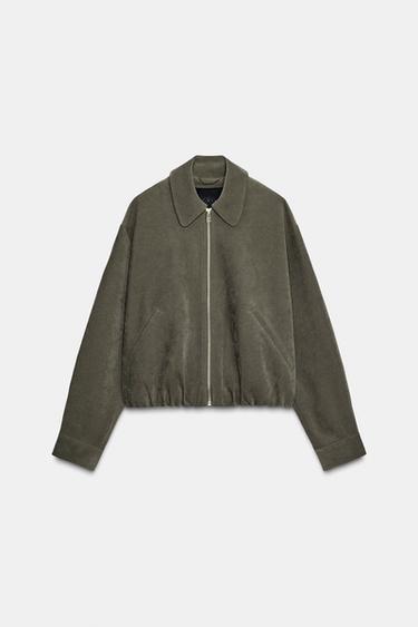 CHAQUETA BOMBER VOLUMEN - Khaki de Zara